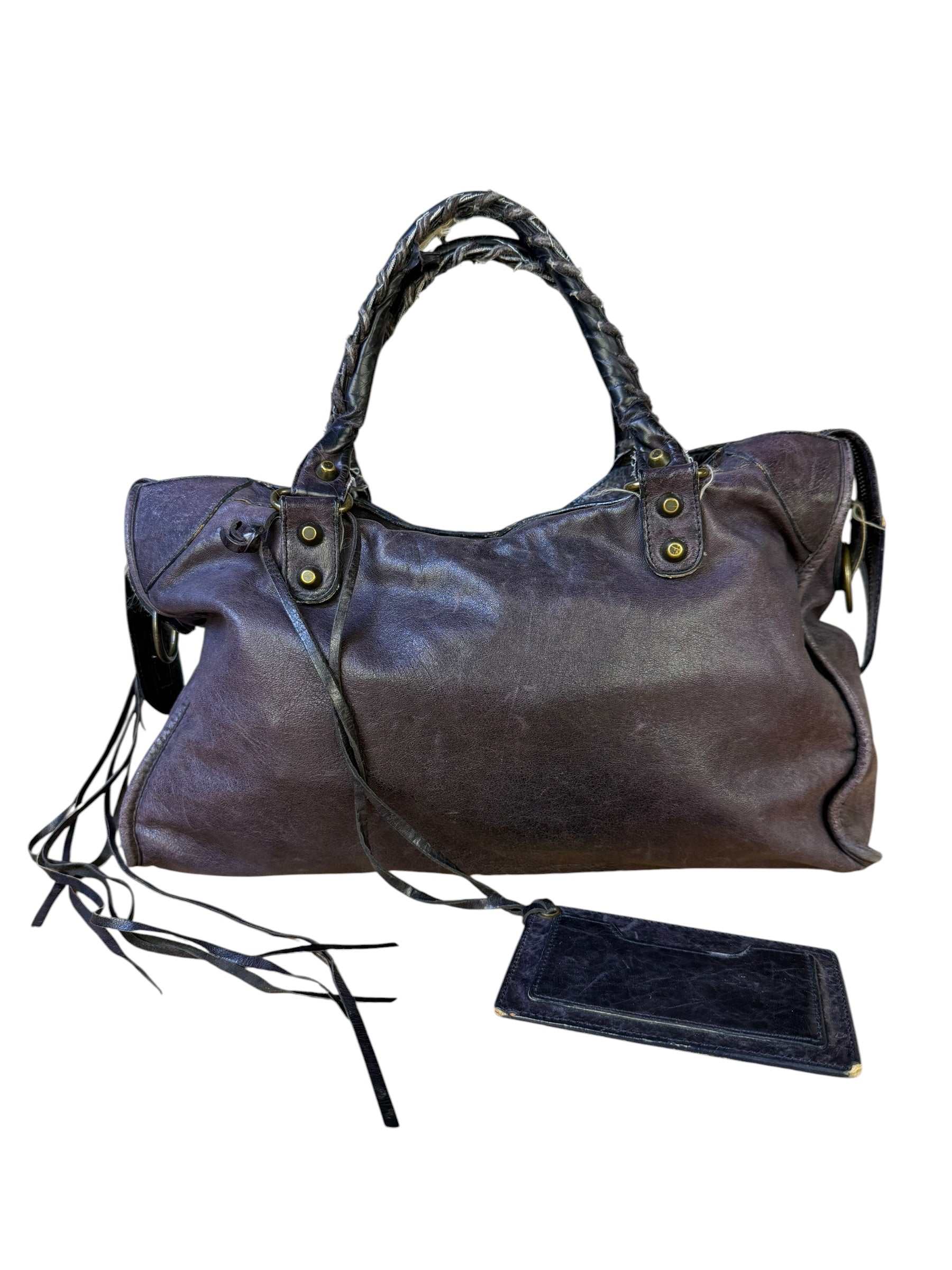 Balenciaga Vintage Purple Classic Motorcycle City Bag