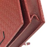 Gucci Red Micro GG Leather Crossbody Wallet