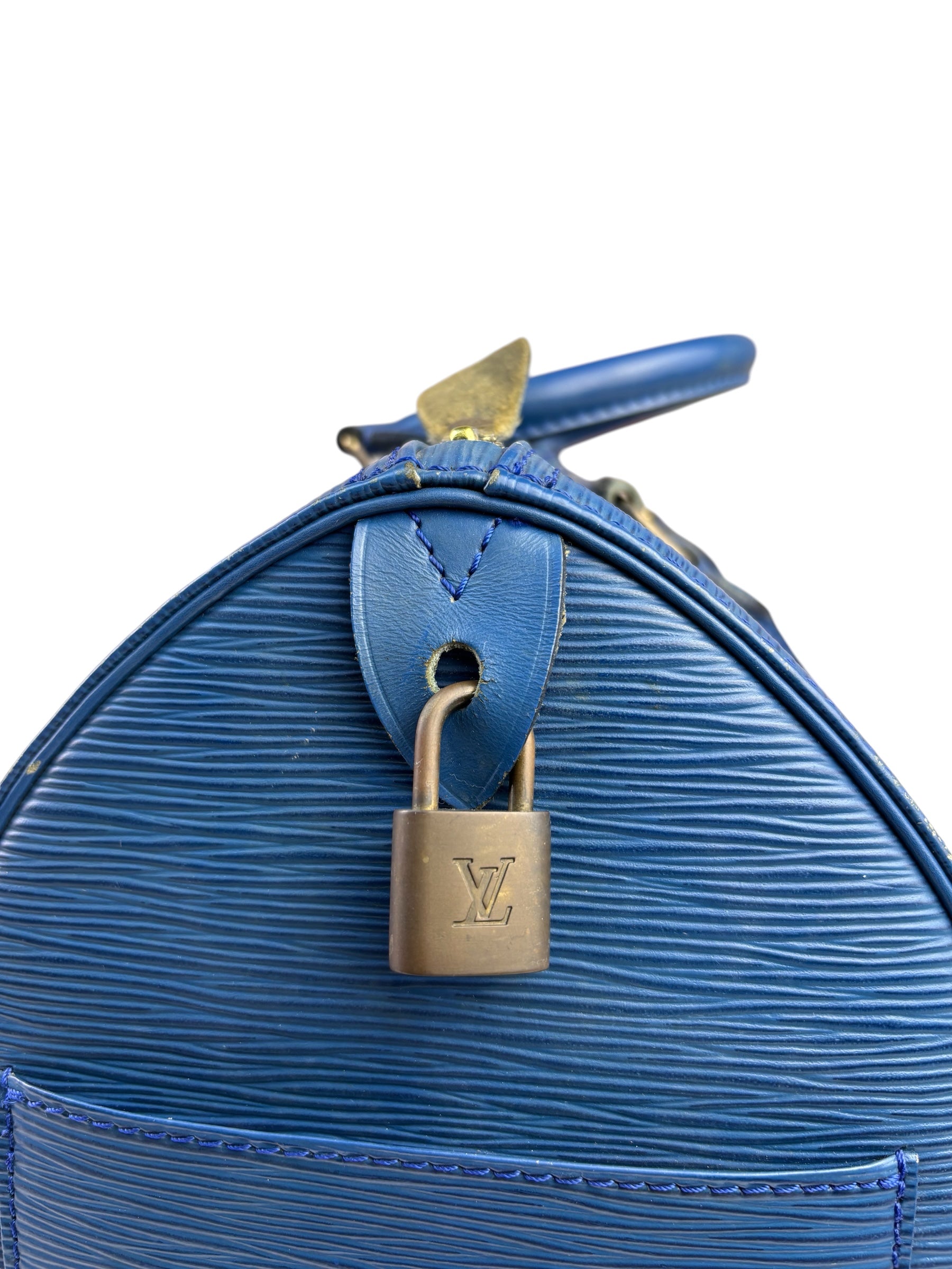 Louis Vuitton Blue Epi Leather Speedy 30