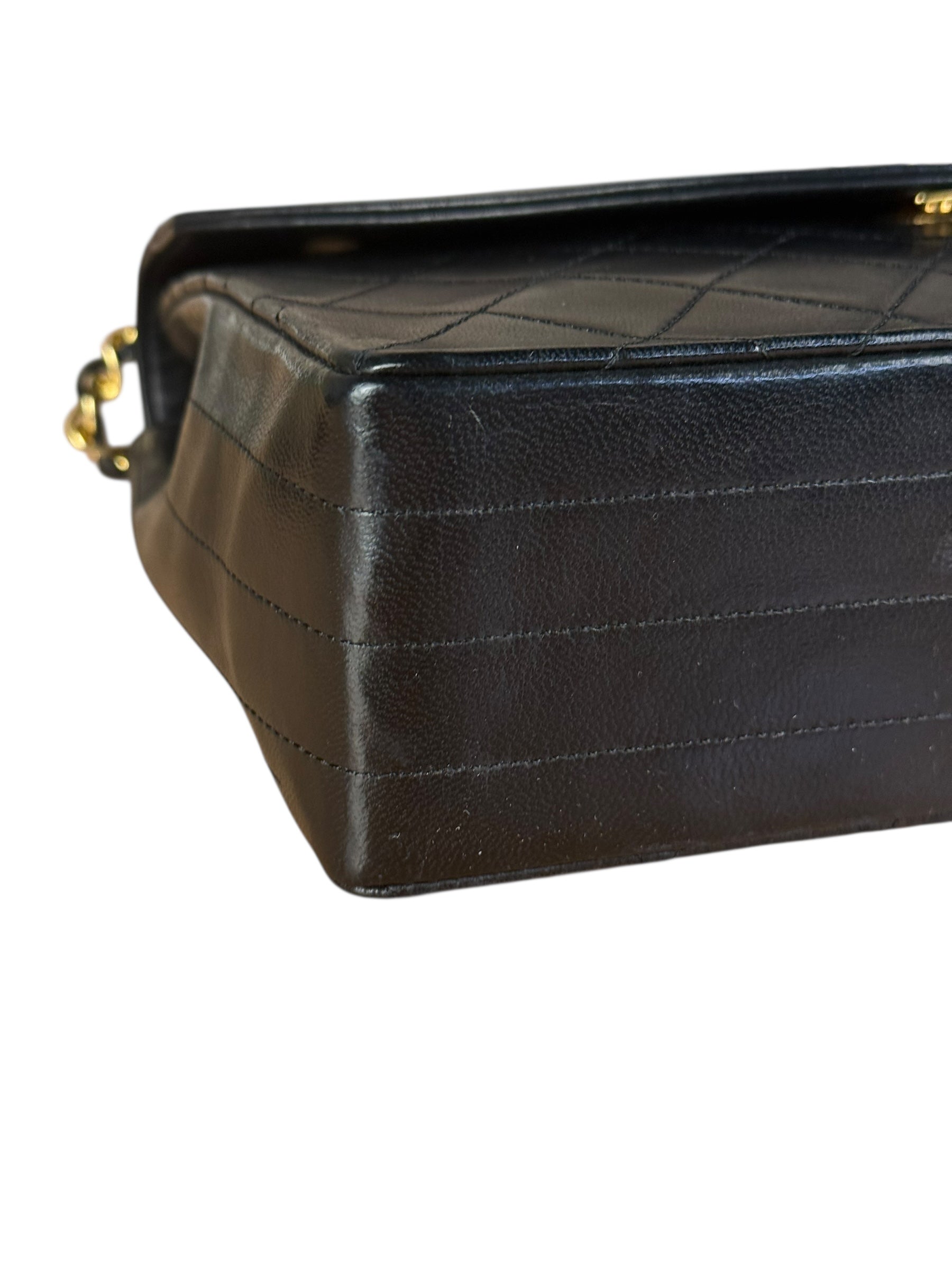 Chanel Vintage Black Quilted Diana Shoulder Bag 1986-1988