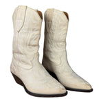 Isabel Marant White Distress Leather Western Boots