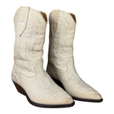 Isabel Marant White Distress Leather Western Boots
