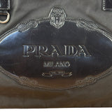 Prada Vintage Black Nylon/Patent Shoulder Bag