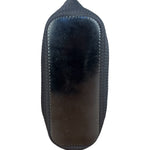Gucci Vintage Black Ribbed Bamboo Top Handle Bag