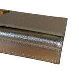 Saint Laurent Textured Metallic YSL Kate Clutch Bag