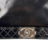 Chanel Black Patent Leather Boy Wallet on Chain Bag 2014