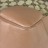 Gucci Beige/Pink Leather Trim Bree Shoulder Bag