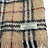 Burberry Check Alpaca Bouclé Wool Scarf