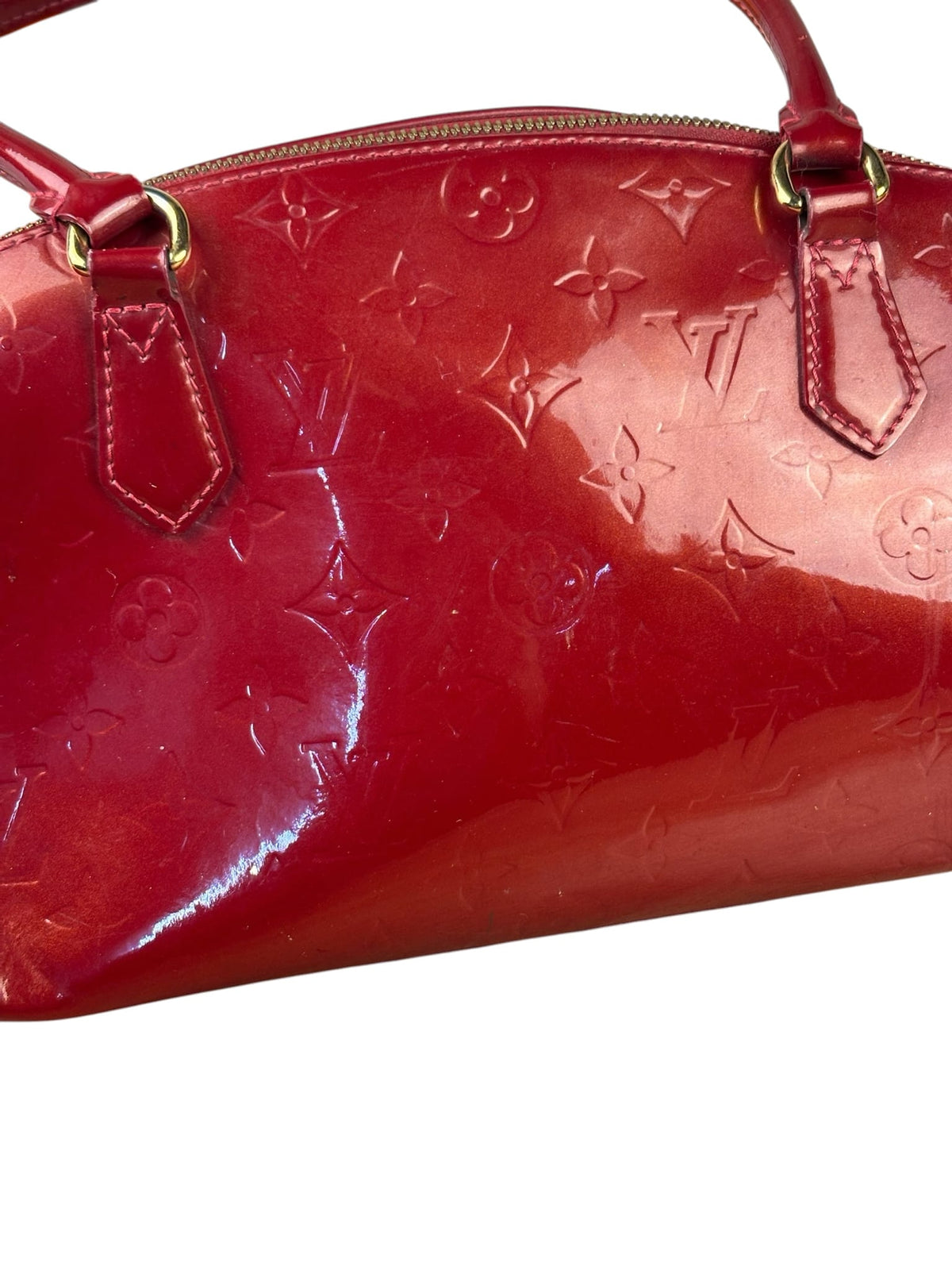 Louis Vuitton Red Vernis Sherwood Shoulder Bag