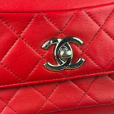 Chanel Red Quilted Leather Shoulder Bag 2016