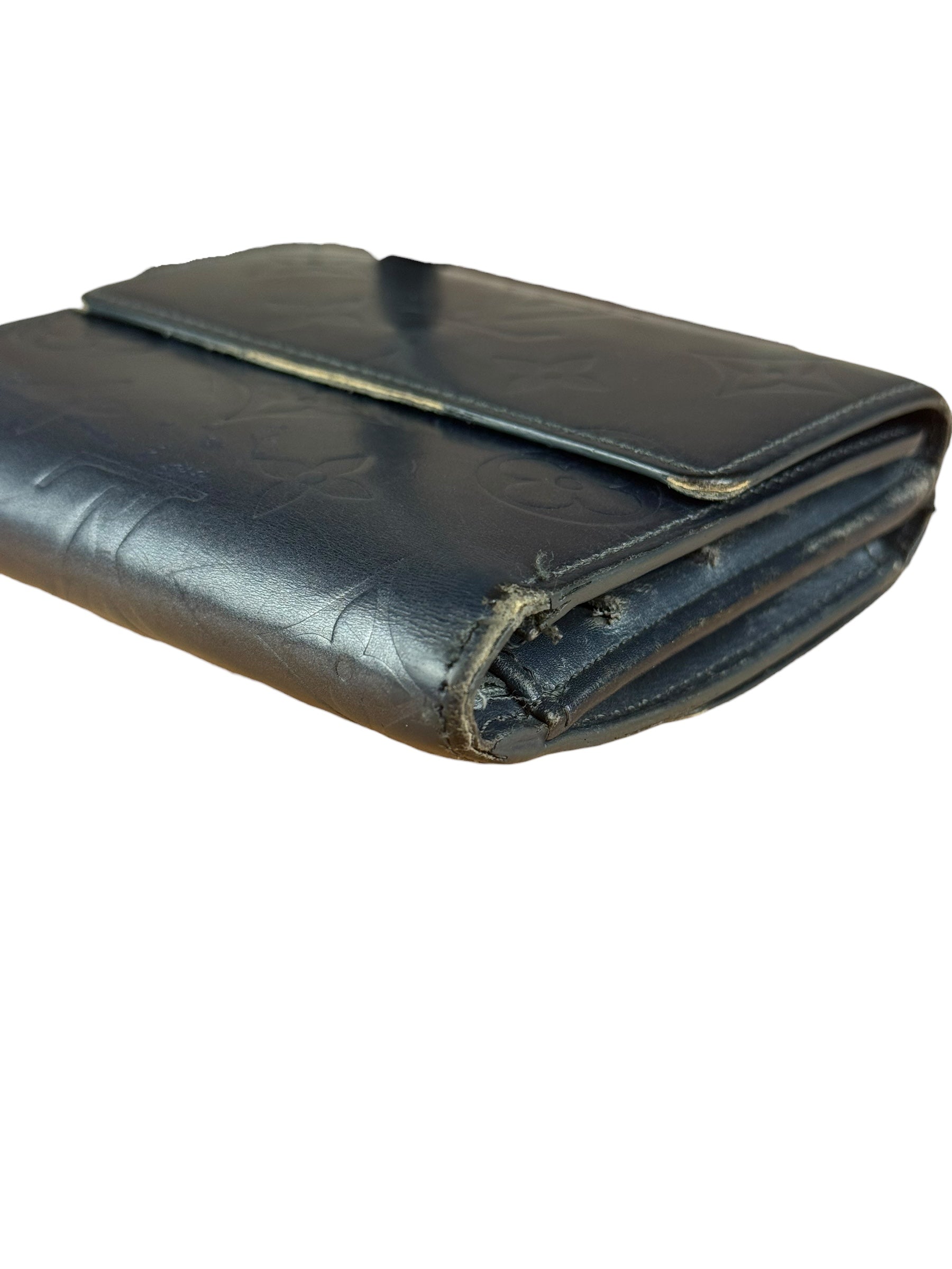 Louis Vuitton Vintage Dark Grey Matte Vernis Wallet