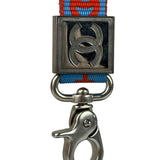 Chanel Coco Mark Nylon Strap Key Lanyard Blue