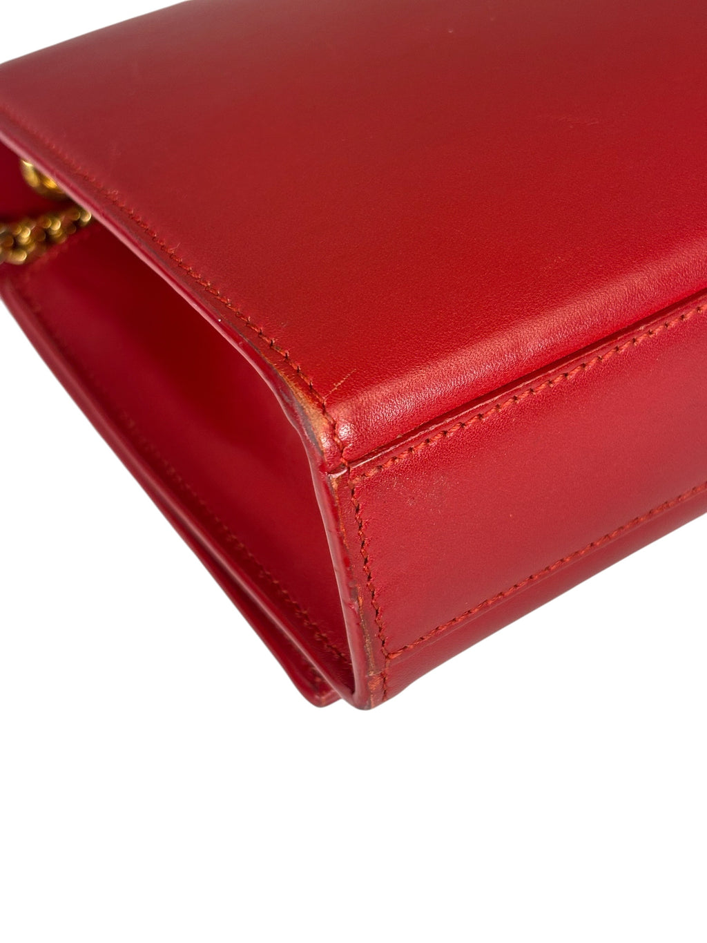 Yves Saint Laurent Red Leather Medium Kate Shoulder Bag