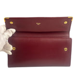 Cartier Burgundy Leather Trifold Long Wallet