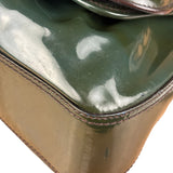 Fendi Vintage Green Patent Leather B Handbag
