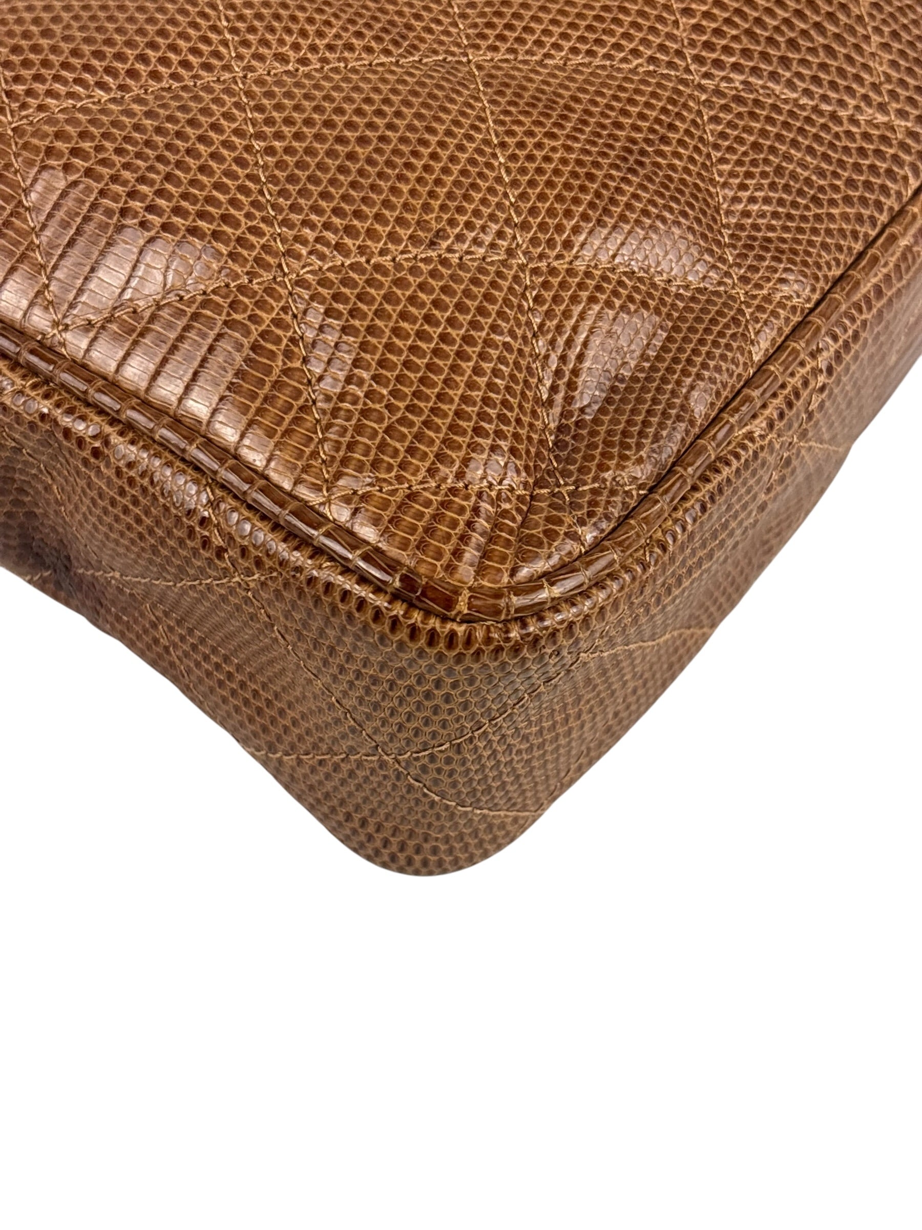 Chanel Vintage Leather Lizard Tassel Camera Case - 1987