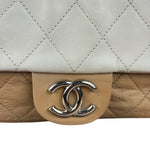 Chanel Bicolor Medium Leather Flap Bag Beige '08