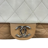 Chanel Bicolor Medium Leather Flap Bag Beige '08