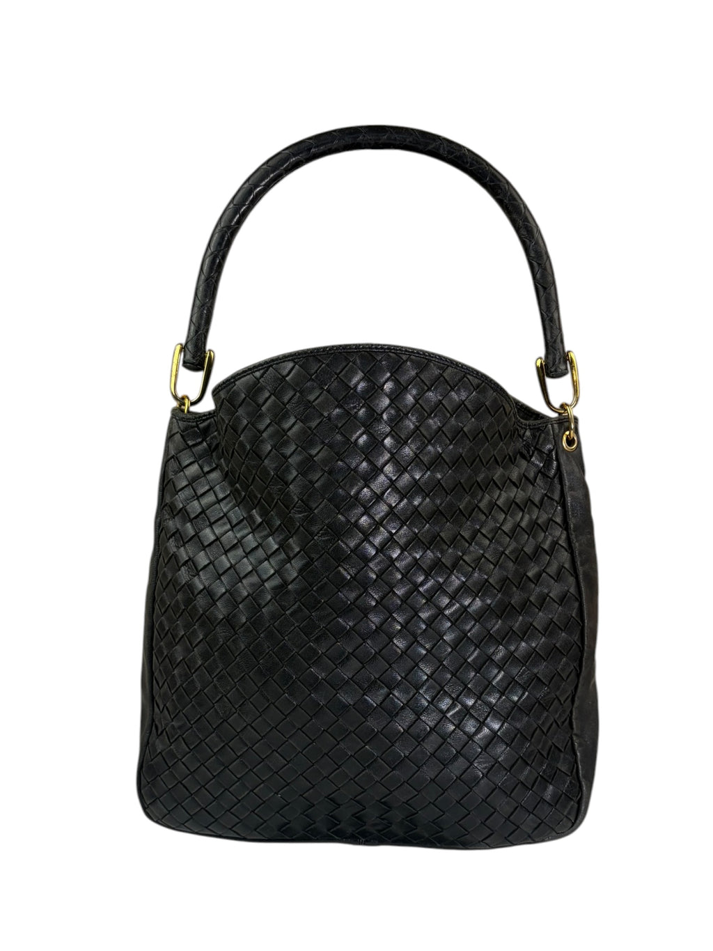 Bottega Veneta Black Intrecciato Hobo Bag