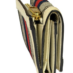 Gucci Beige Leather Trim Ophidia GG Supreme Card Case