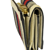 Gucci Beige Leather Trim Ophidia GG Supreme Card Case