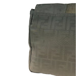 Fendi Vintage Grey Nylon Mamma Baguette Messenger Bag