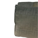 Fendi Vintage Grey Nylon Mamma Baguette Messenger Bag