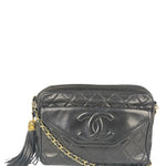 Chanel Black Diamond Stitch Camera Crossbody