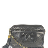 Chanel Black Diamond Stitch Camera Crossbody