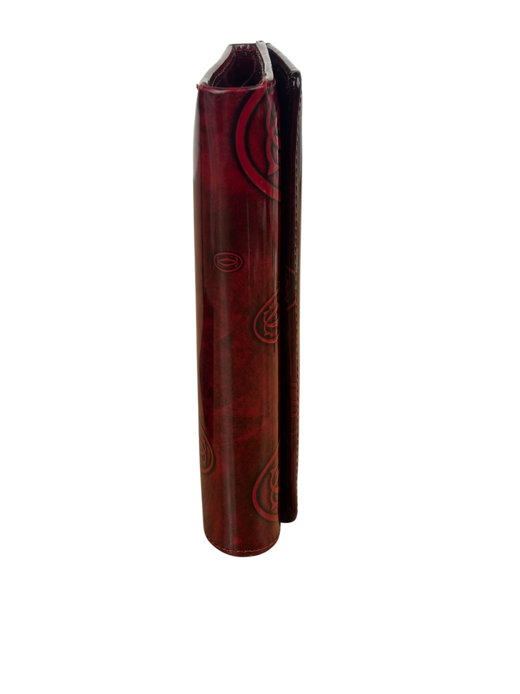 Cartier Red Patent Leather Must De Cartier Tri-Fold Wallet