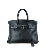Hermes Birkin 30 Black Togo Leather Handbag 2002