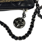Chanel Black/Golden Quilted Lambskin Night Clutch On Chain Flap Bag 2012