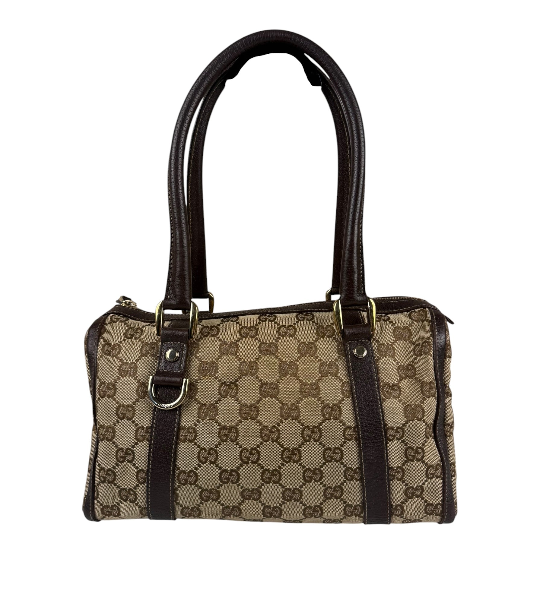 Gucci GG Canvas Top Handle Mini Boston Handbag