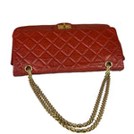 Chanel Red Quilted Leather 2.55 Reissue Double Flap Bag 2010