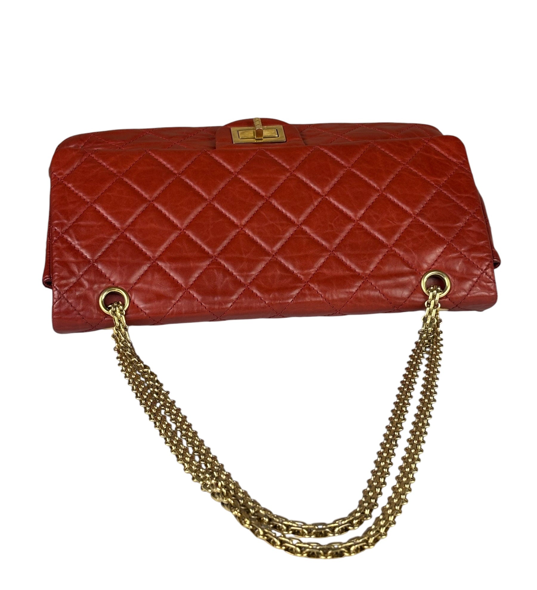 Chanel Red Quilted Leather 2.55 Reissue Double Flap Bag 2010