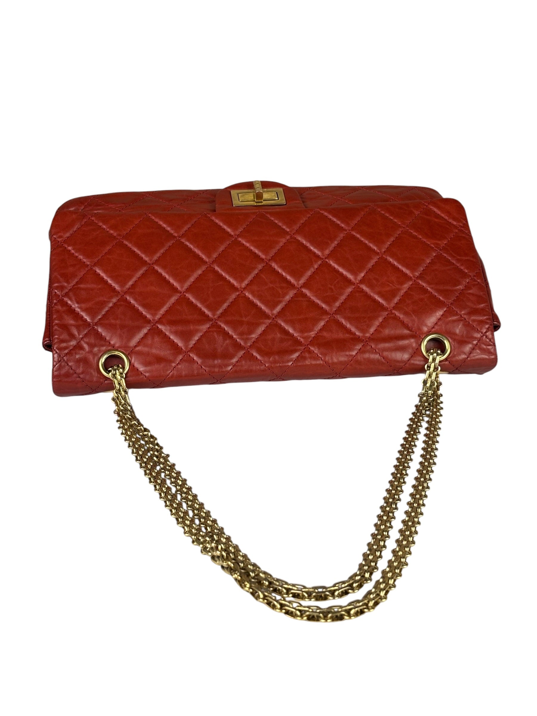 Chanel Red Quilted Leather 2.55 Reissue Double Flap Bag 2010