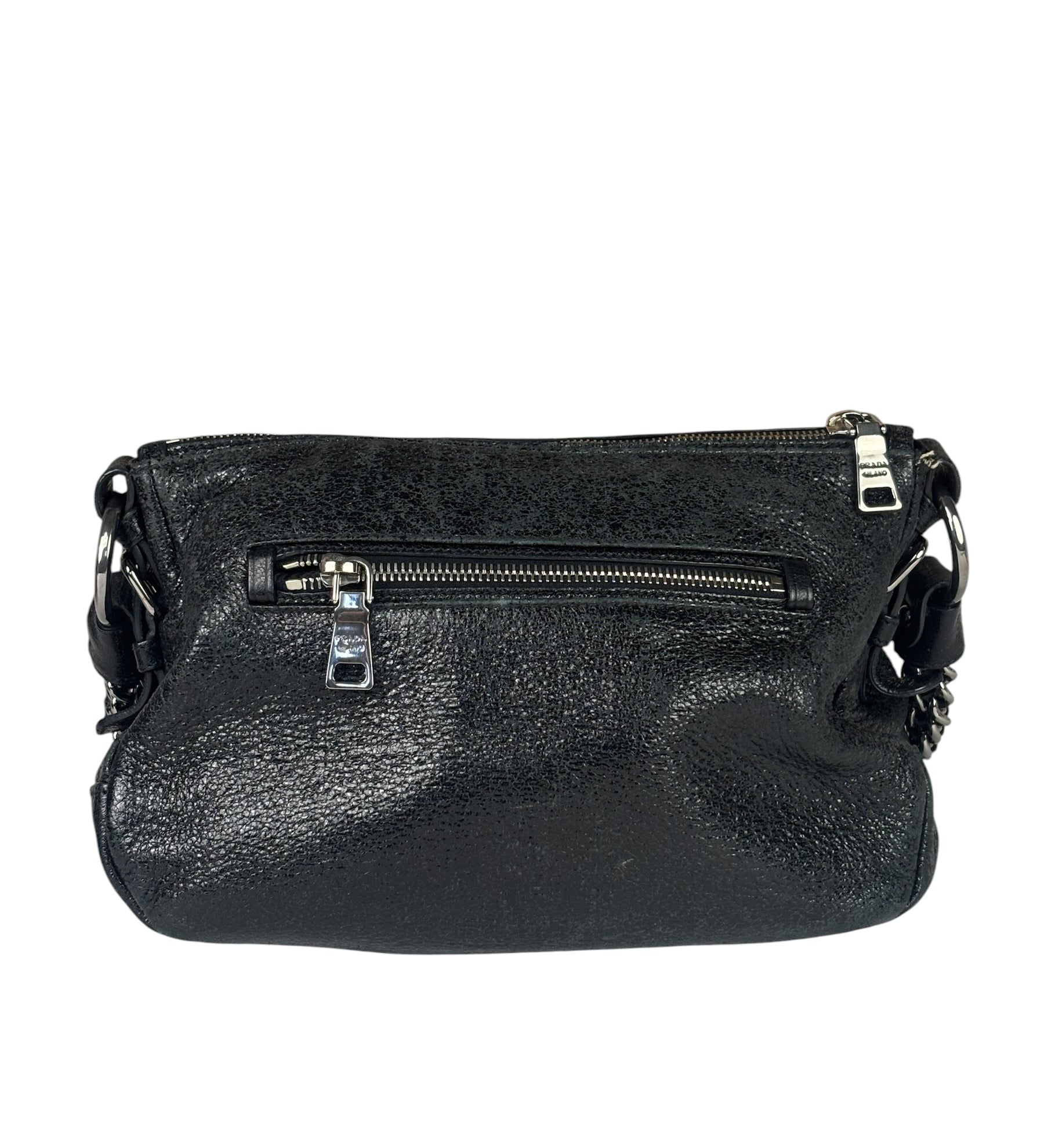 Prada Black Leather Shoulder Bag