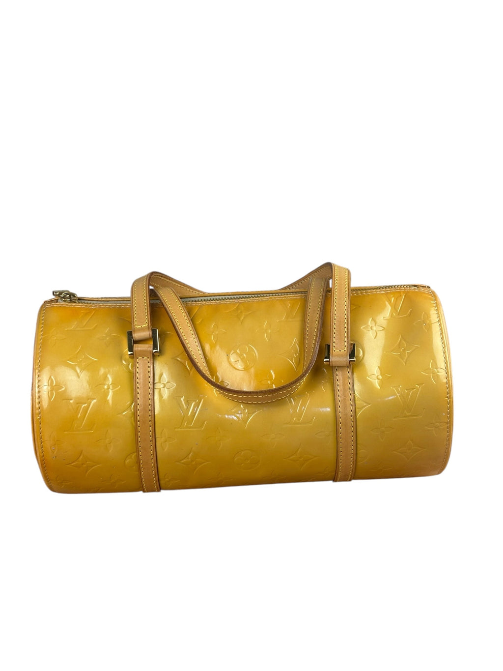 Louis Vuitton Yellow Vernis Bedford Handbag