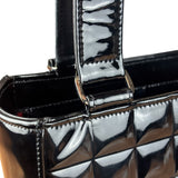 Chanel Black Patent Chocolate Bar Shoulder Tote 2002