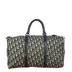 Christian Dior Vintage Navy Blue Trotter Boston Bag