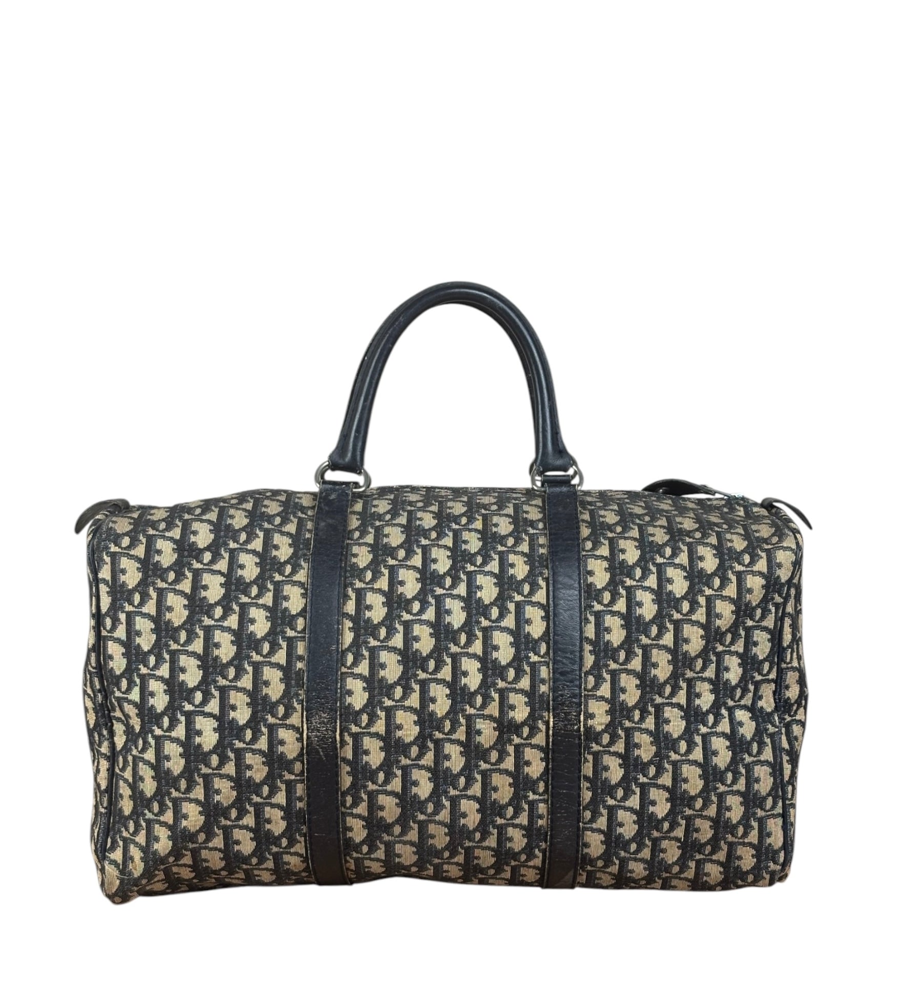 Christian Dior Vintage Navy Blue Trotter Boston Bag