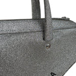 Balenciaga Silver GlitterLeather Triangle Two-Way Bag