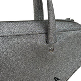 Balenciaga Silver GlitterLeather Triangle Two-Way Bag