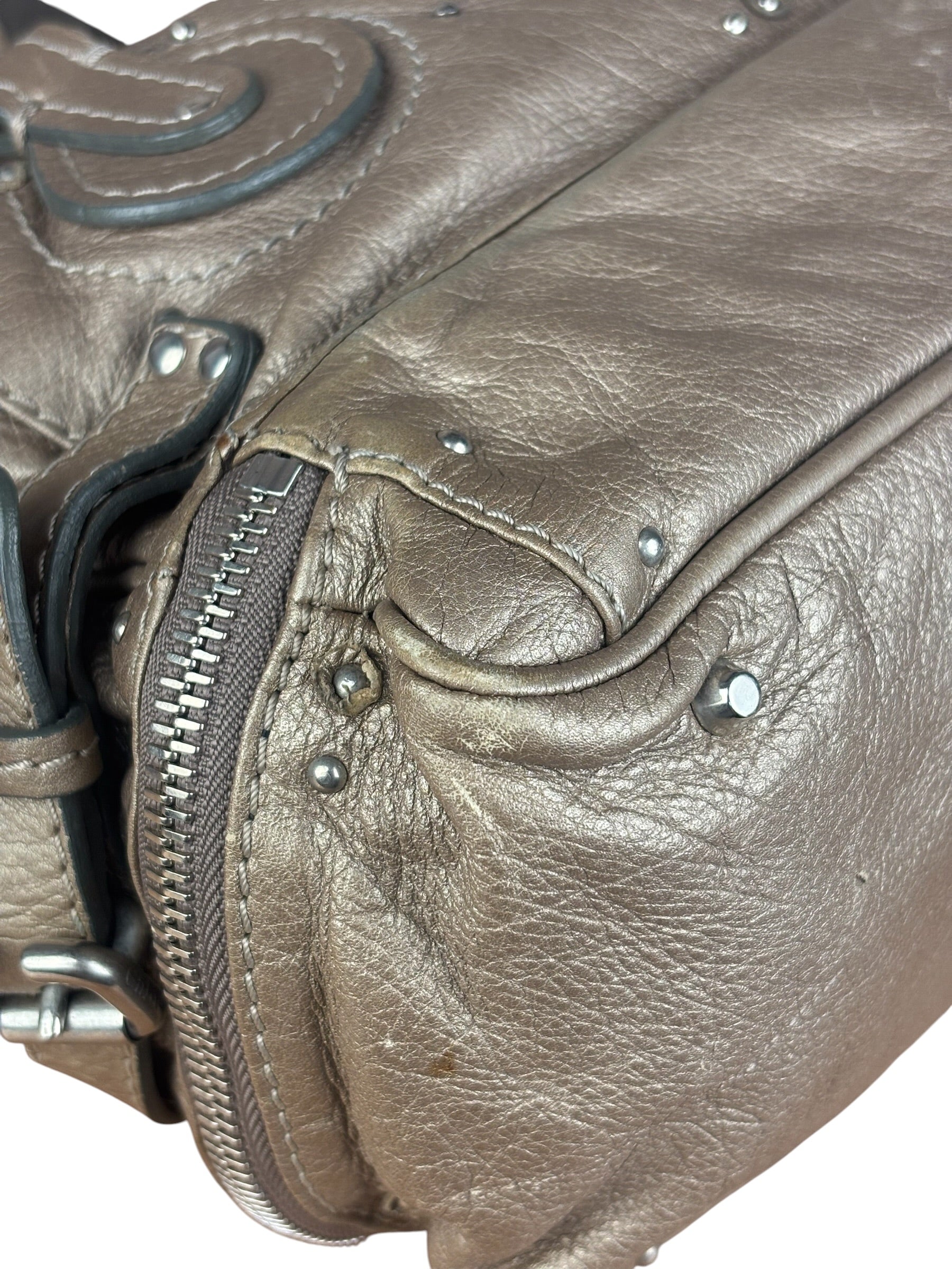 Chloe Metallic Taupe Vintage Paddington