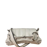Gucci White Leather Horsebit Shoulder Bag