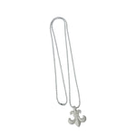 Chrome Hearts White Silichrome Ball Chain Necklace