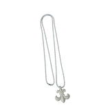 Chrome Hearts White Silichrome Ball Chain Necklace