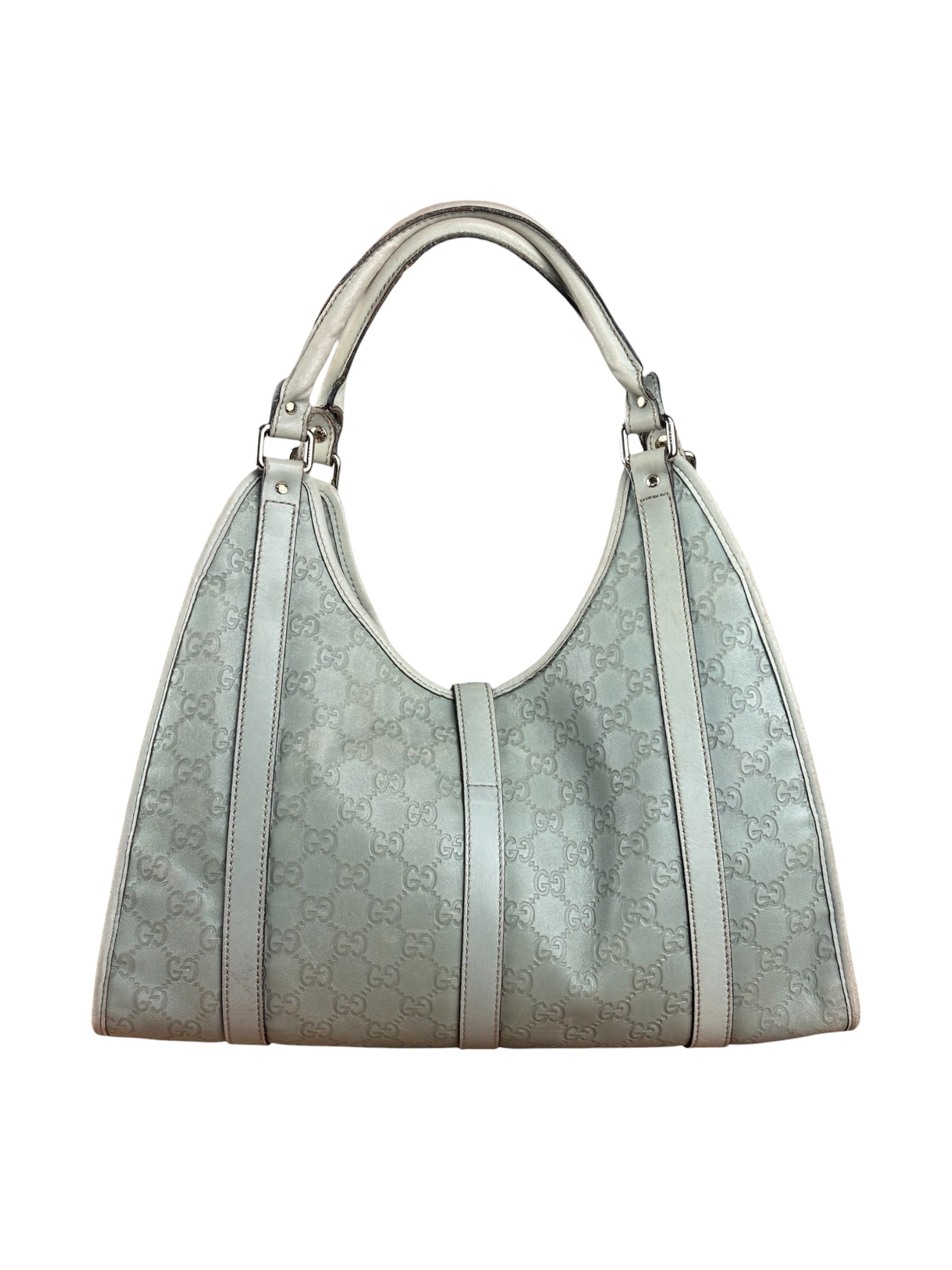 Gucci Green GG Monogram Guccissima Jackie Hobo Bag