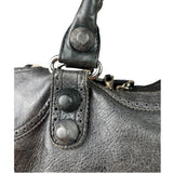 Balenciaga Dark Grey Covered Brogues City Bag