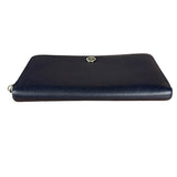 Chanel Navy Blue Long Zip Wallet